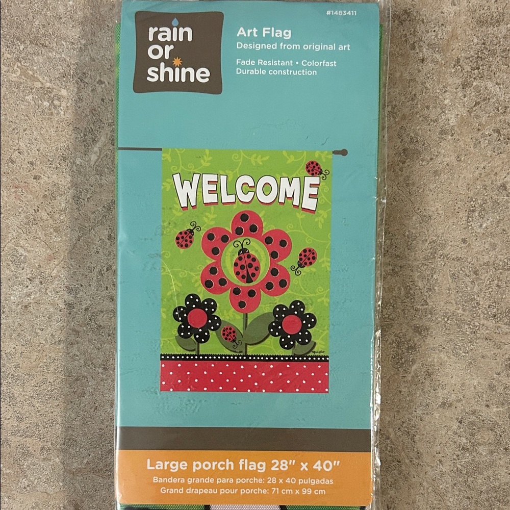 Ladybug Welcome Porch Flag